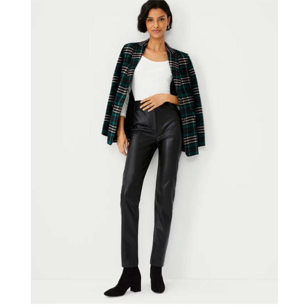 Ann Taylor Black Faux Leather Pants